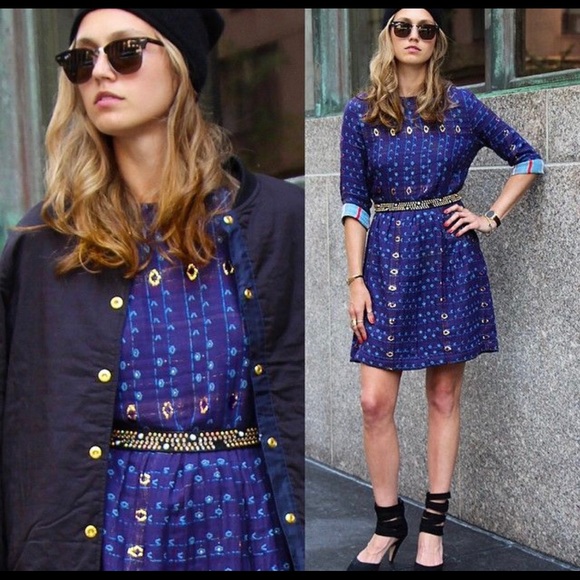 ✨SOLD✨ Ace & Jig Chalet Dress in Royal - Picture 2 of 6